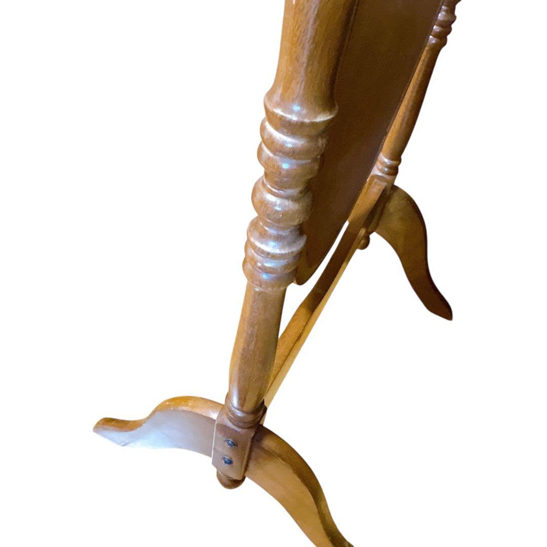 アンティーク　木製　全身鏡　スタンドミラー　ヴィンテージ　オーバル