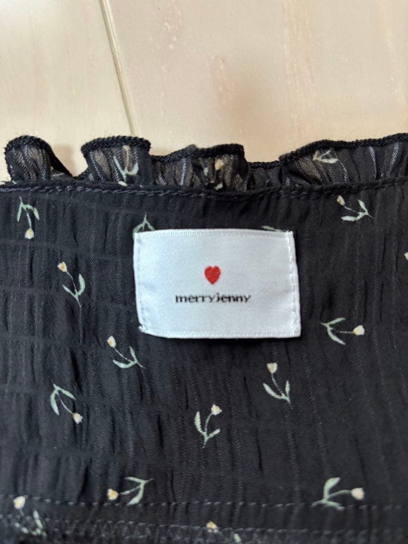 お得!大人気merryjenny ペティットフラワーベビードール♡ブラック♡♡