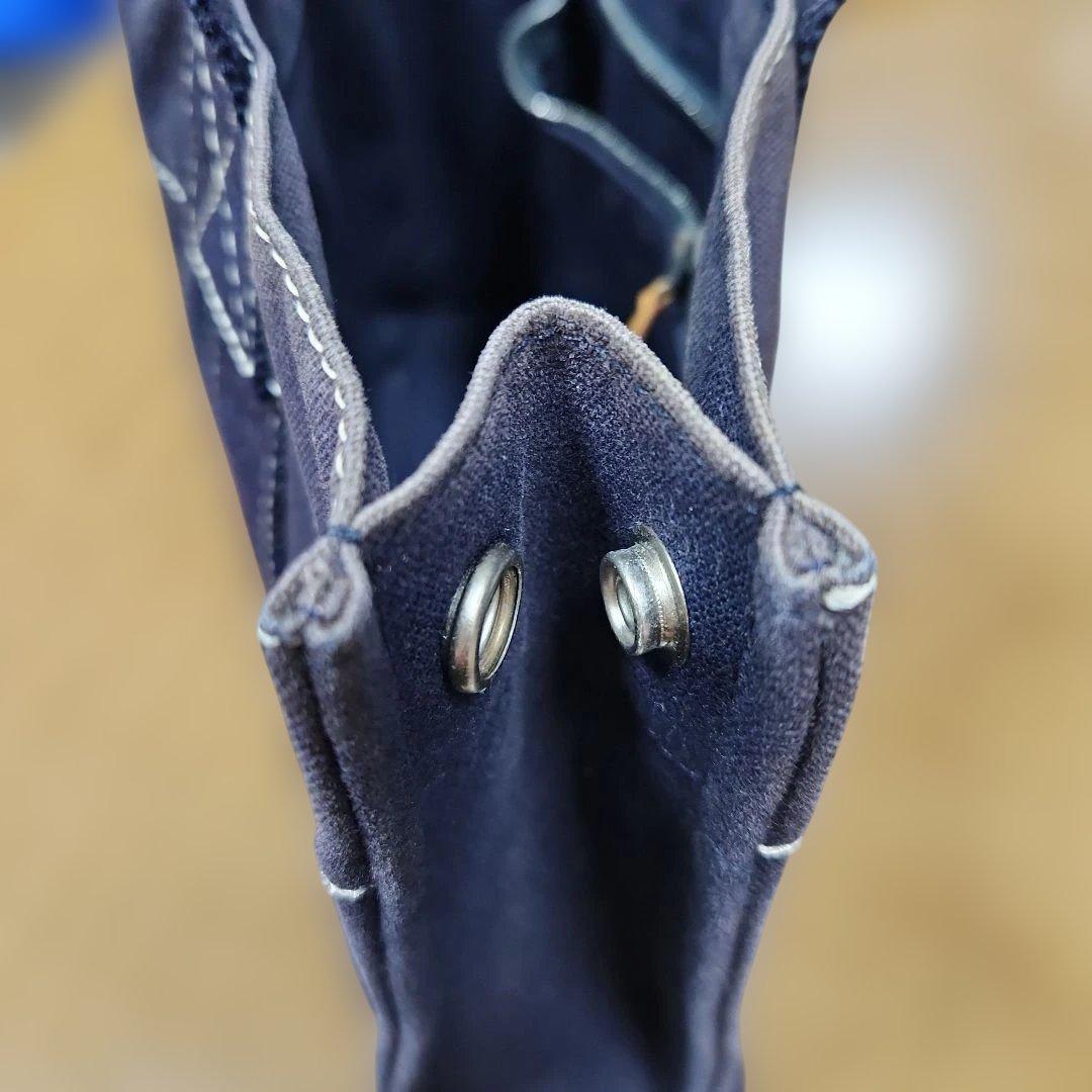 HERMES フールトゥキャンバスミニトートバッグ　ネイビー