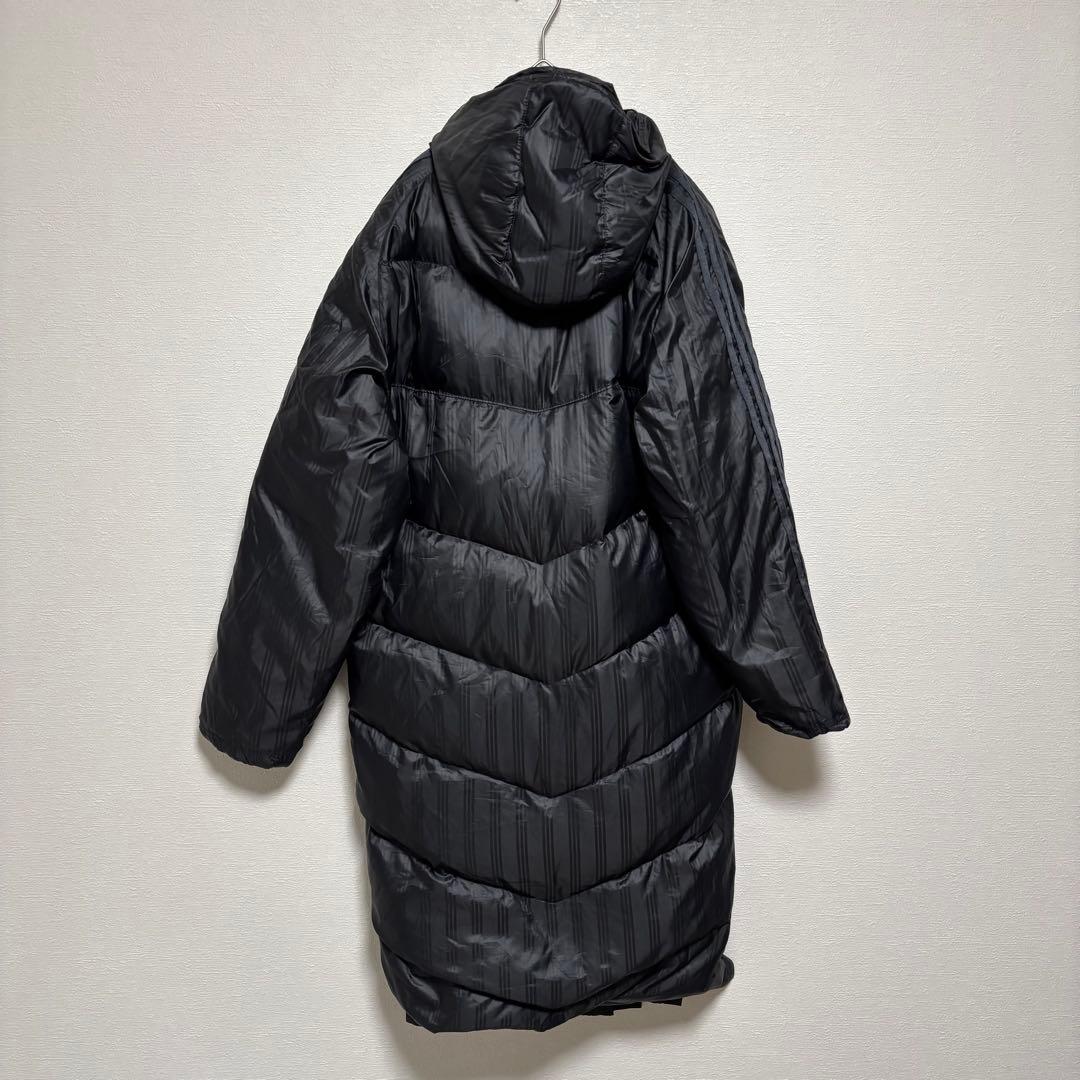 アディダス ベンチコート ロングコート CLIMAPROOF ブラック　Lサイズ