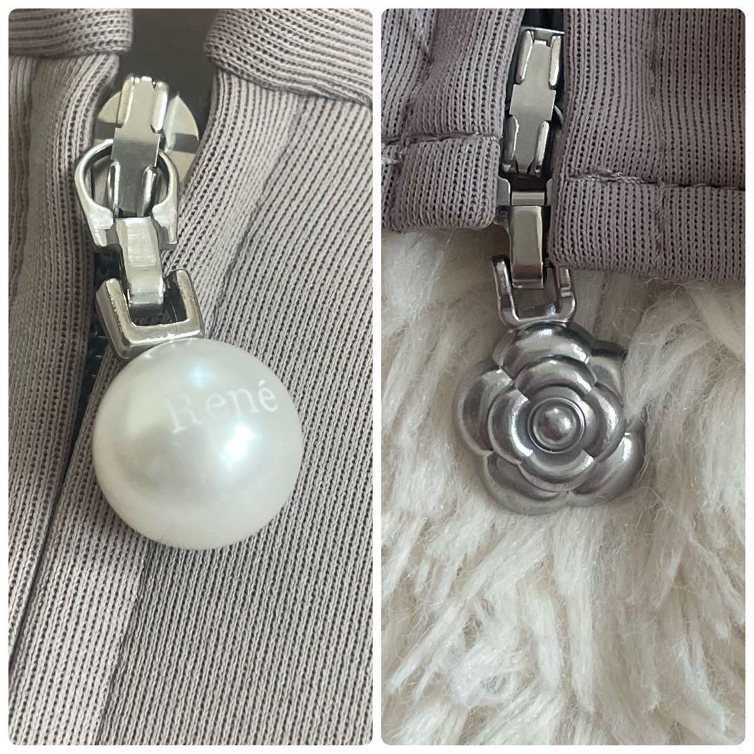 美品　近年モデル　ルネ フリルフーデットコート　ストレッチパーカーワンピース