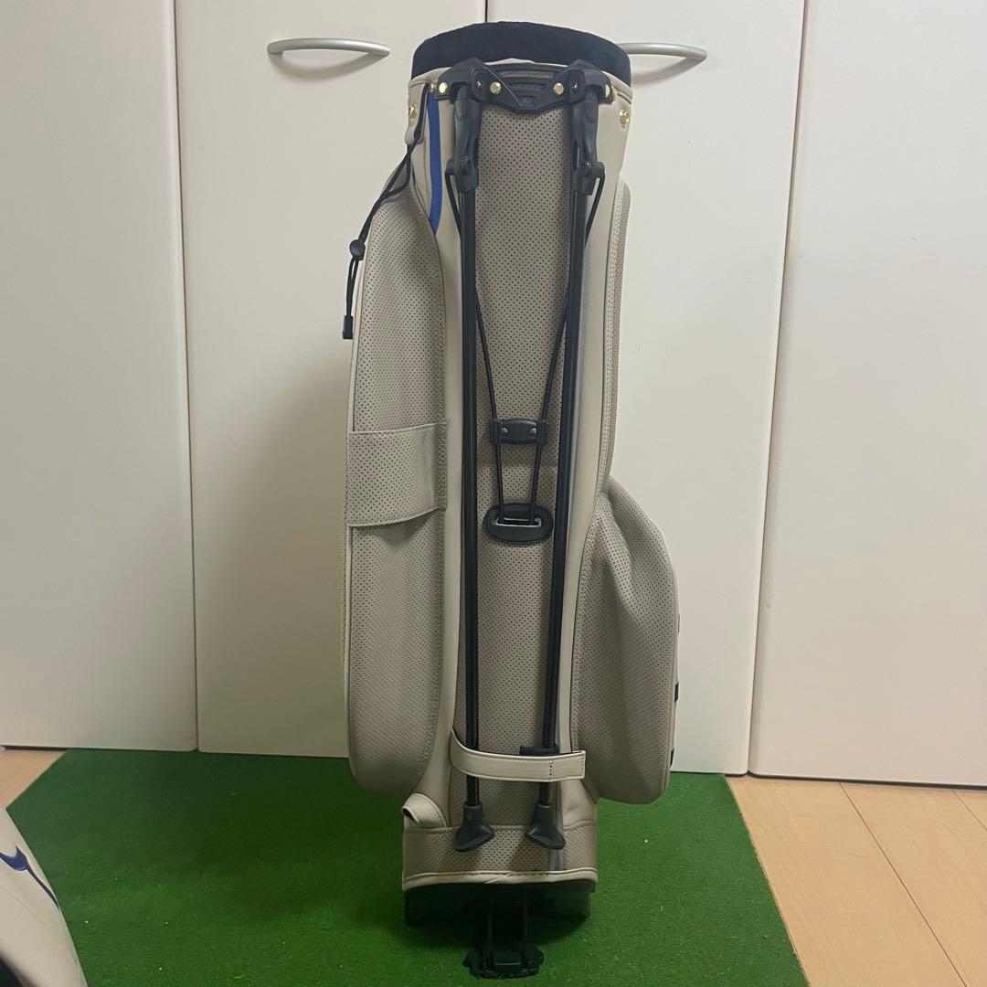 超美品 muta ムータ　キャディバッグ　ベージュ　ブルー