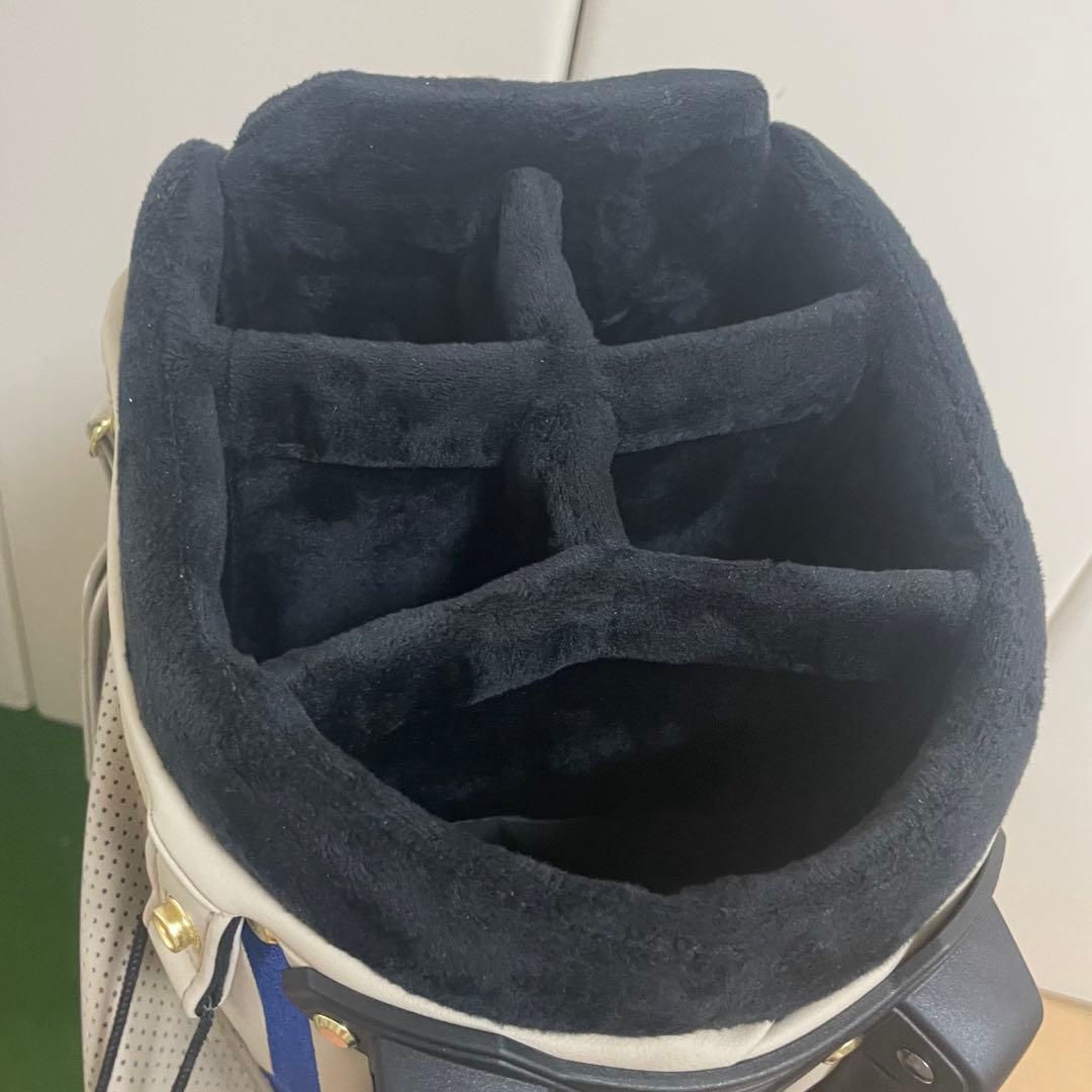 超美品 muta ムータ　キャディバッグ　ベージュ　ブルー