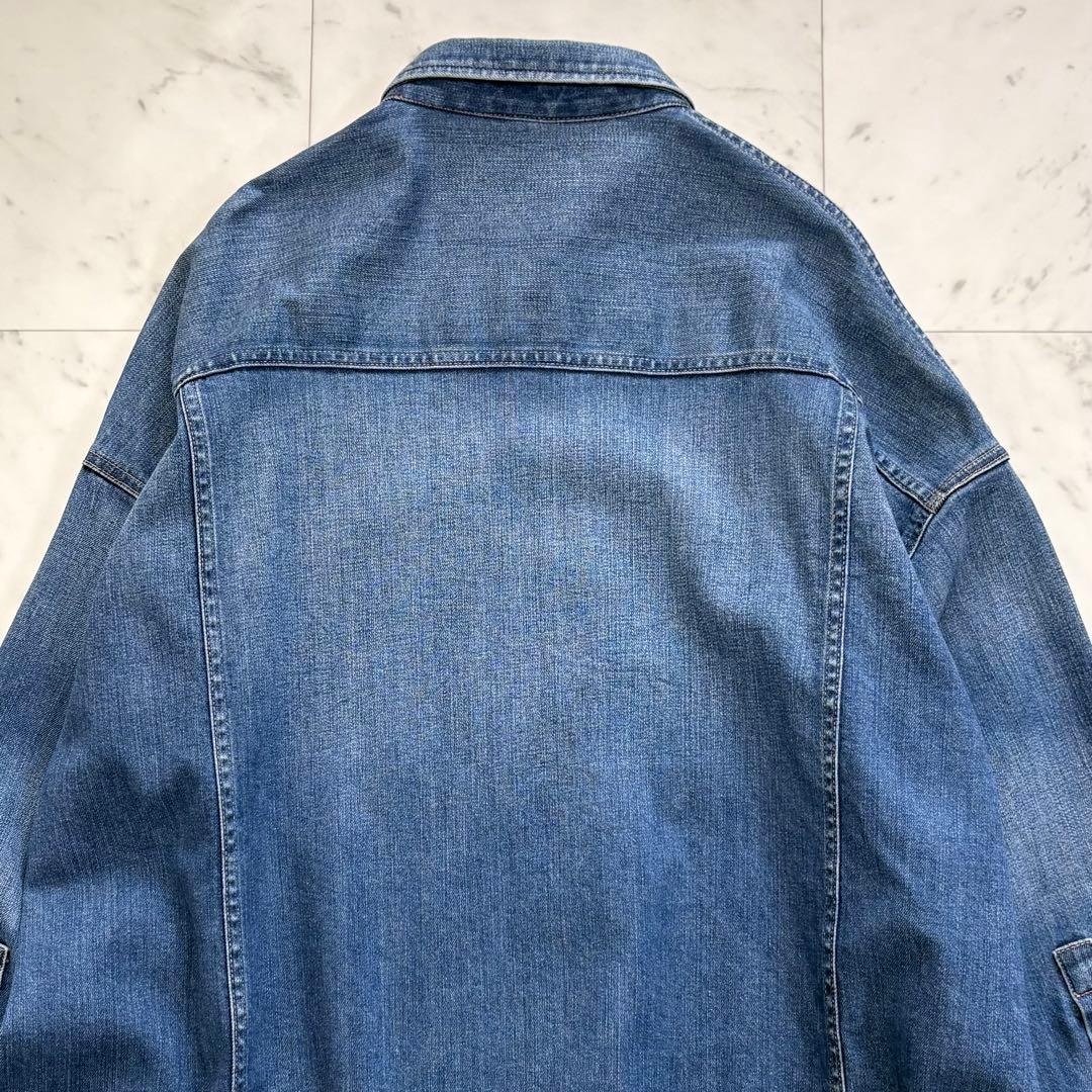 美品♪ヘルシーデニム　アーモンド　デニムシャツ　ゆったり　オーバーシルエット