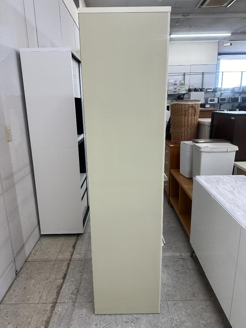 ビーカンパニー 食器棚 レンジボード クルム レトロ ホワイト