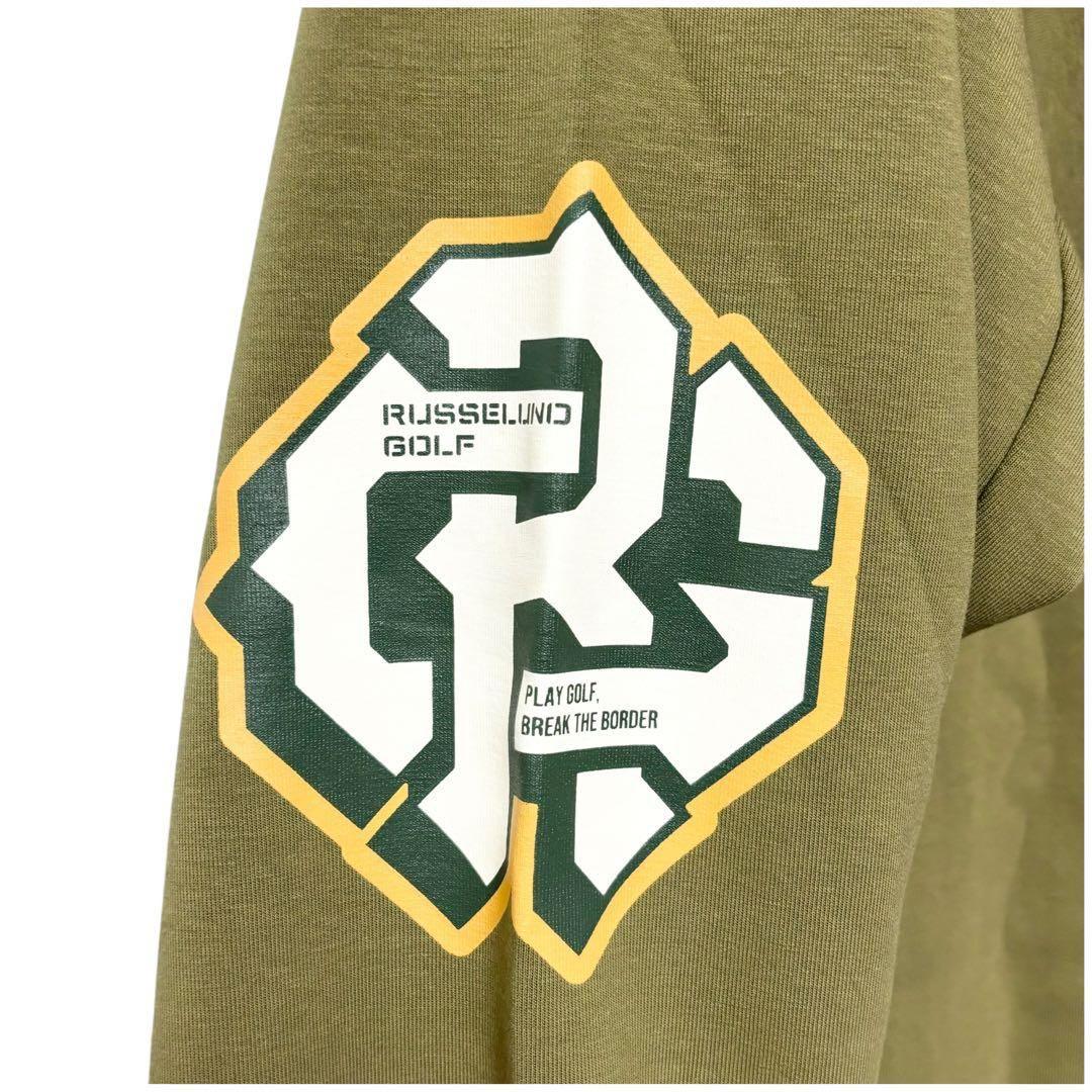 新品 ラッセルノ ゴルフ マスク フーディー マルチロゴ カーキ ゴルフ L 5