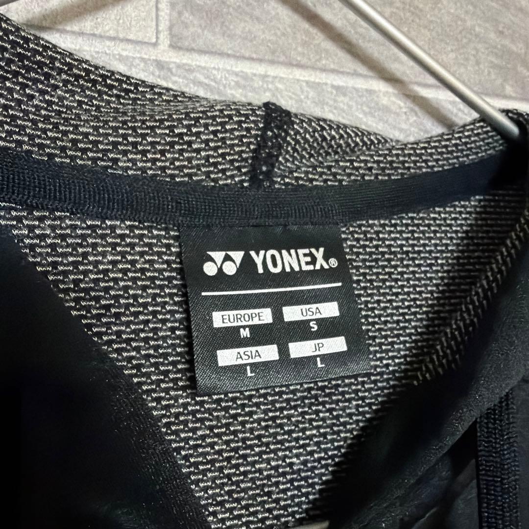 YONEX スウェットパーカー ヒートカプセルトリプル ジップアップ 黒 L