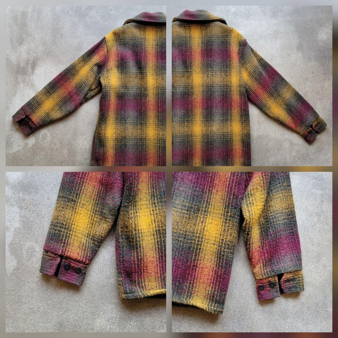 チャンプ様70'sMELTONオンブレチェック裏ボア ジャケット