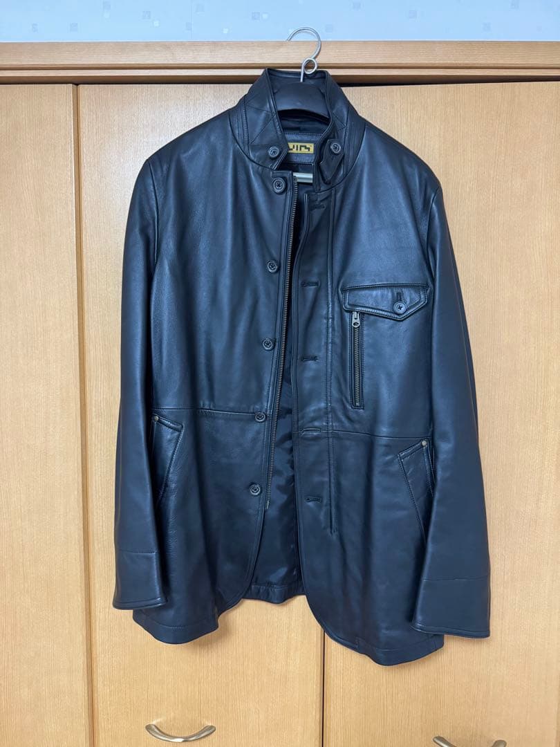 CUIR STUDIO ブラックレザージャケット blackmeans製造工場製