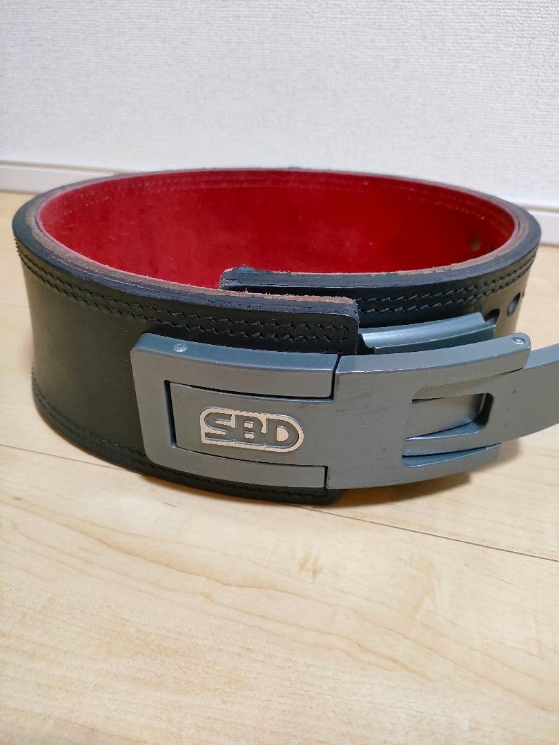 SBD トレーニングパワーベルト 黒/赤 13mm Sサイズ