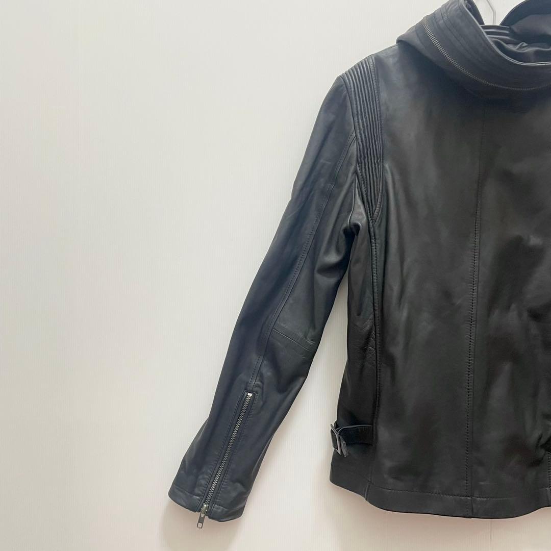 Haruf ハルフ レザージャケット 革ジャン メンズ 本革 フード付き 秋冬