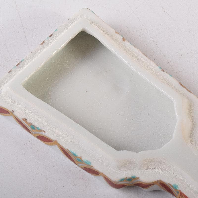 茶道具　京焼　高野昭阿弥作　色絵　羽子板　香合　共箱　V　8091