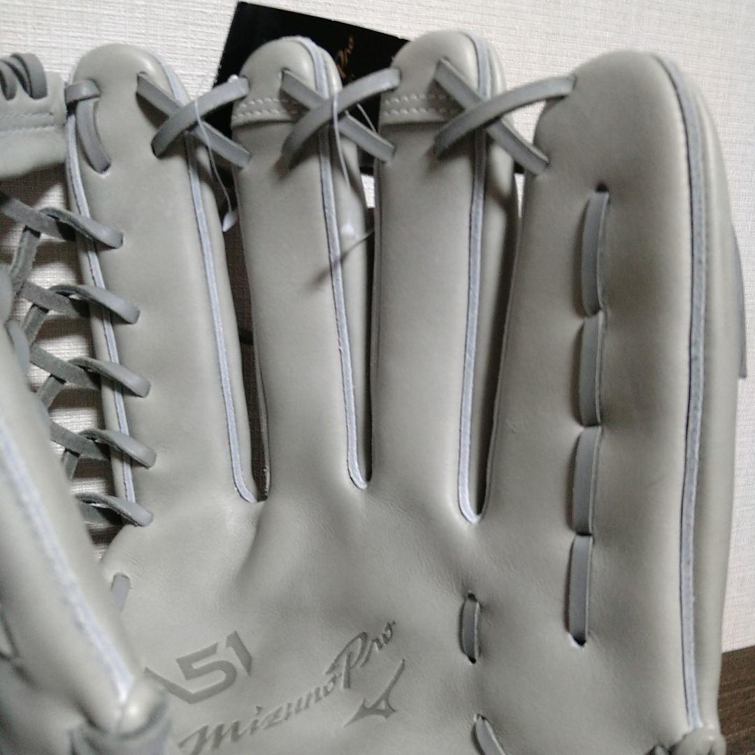［未使用］ミズノプロ A51 グレー 軟式外野手用グラブ イチローモデル