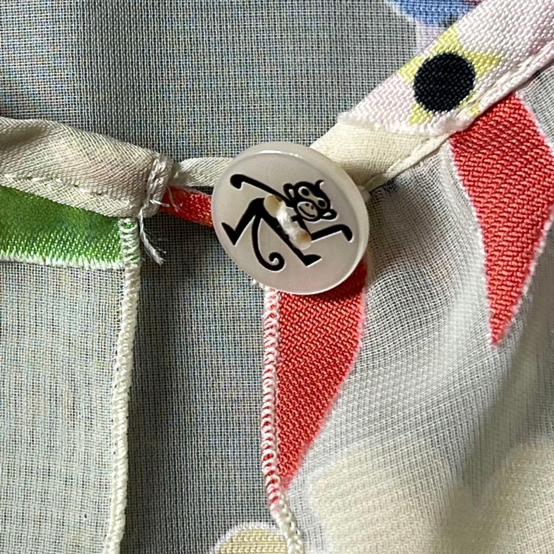 アルベロベロ ぶたさん 総柄 ノースリーブ シアー ジレ花柄 個性派