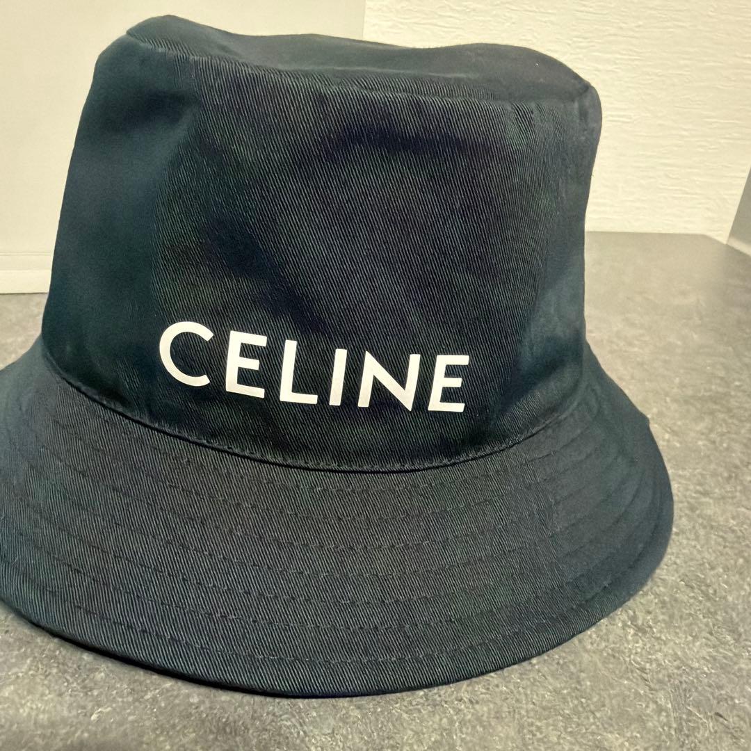 CELINE ブラック バケットハット L