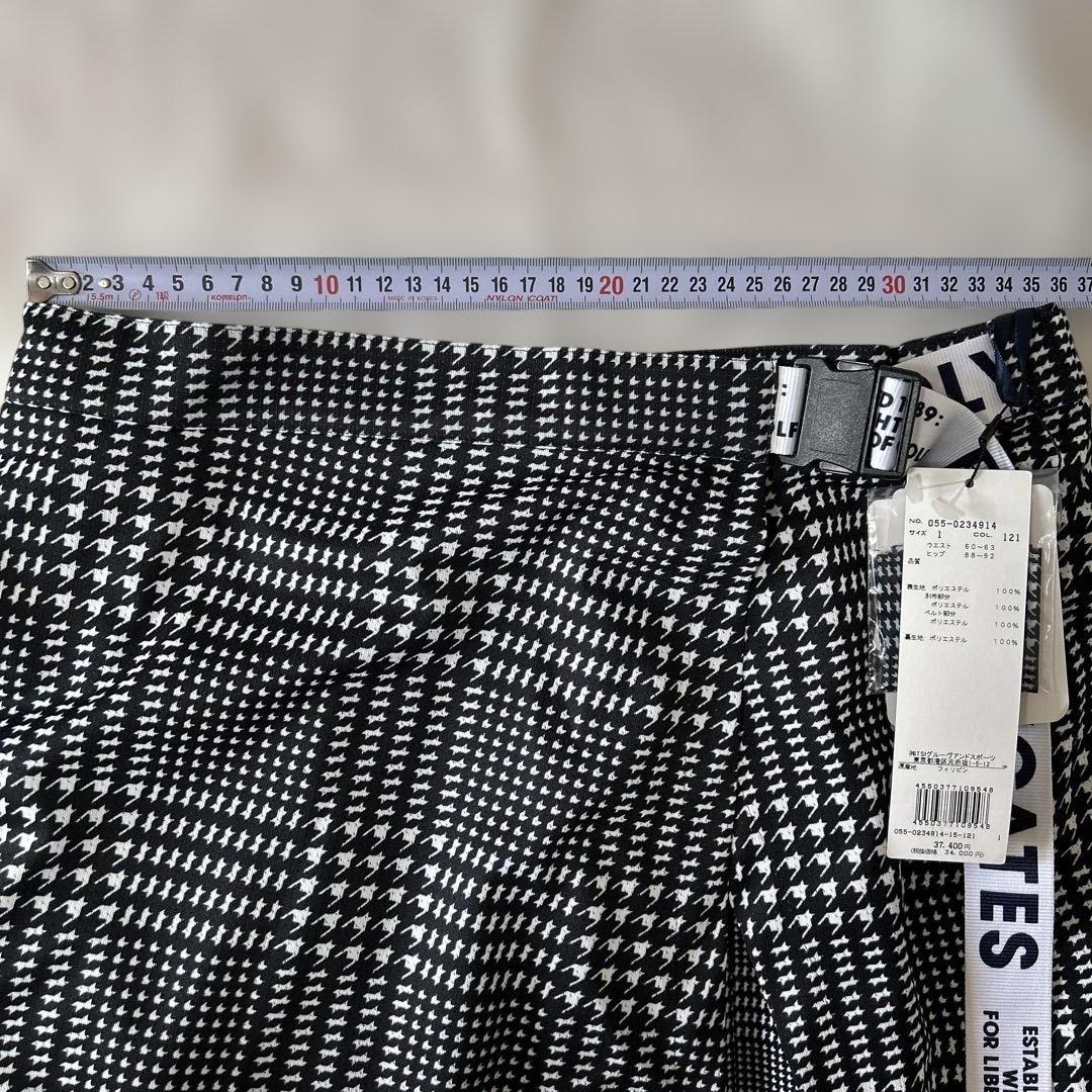 パーリーゲイツ☆新品タグ付☆レディース１プリーツスカート ロゴベルト付き裏地付