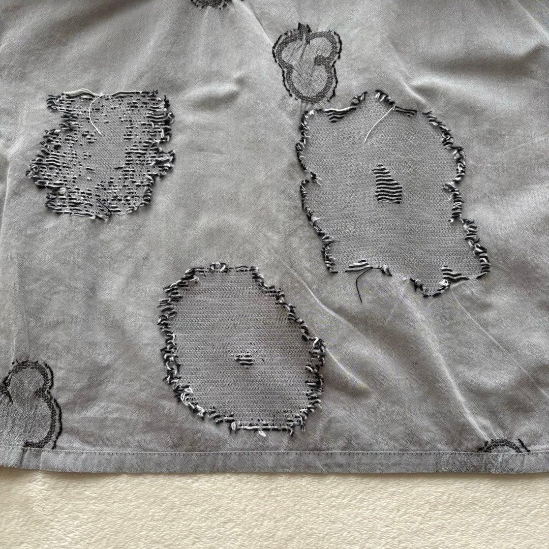 慈雨 ジウ 変形 刺繍 フレアワンピース 40 Lサイズ