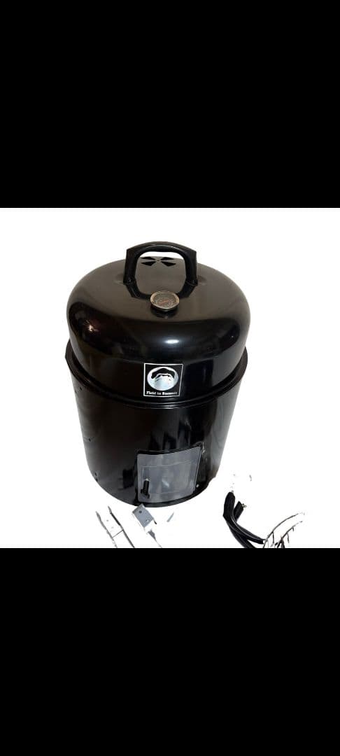 スモーカー 黒 グリル網 受け皿付き