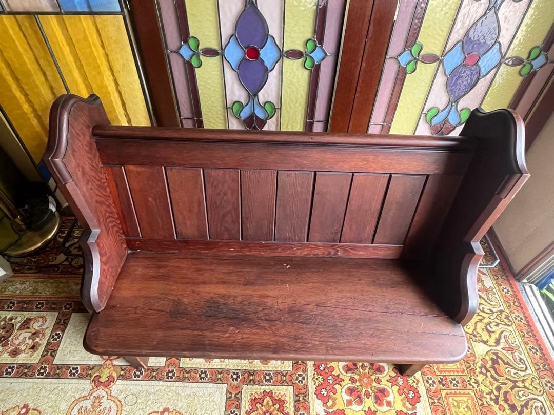 年代物 アンティーク ベンチ 長椅子 インテリア ビンテージ 当時物 古道具