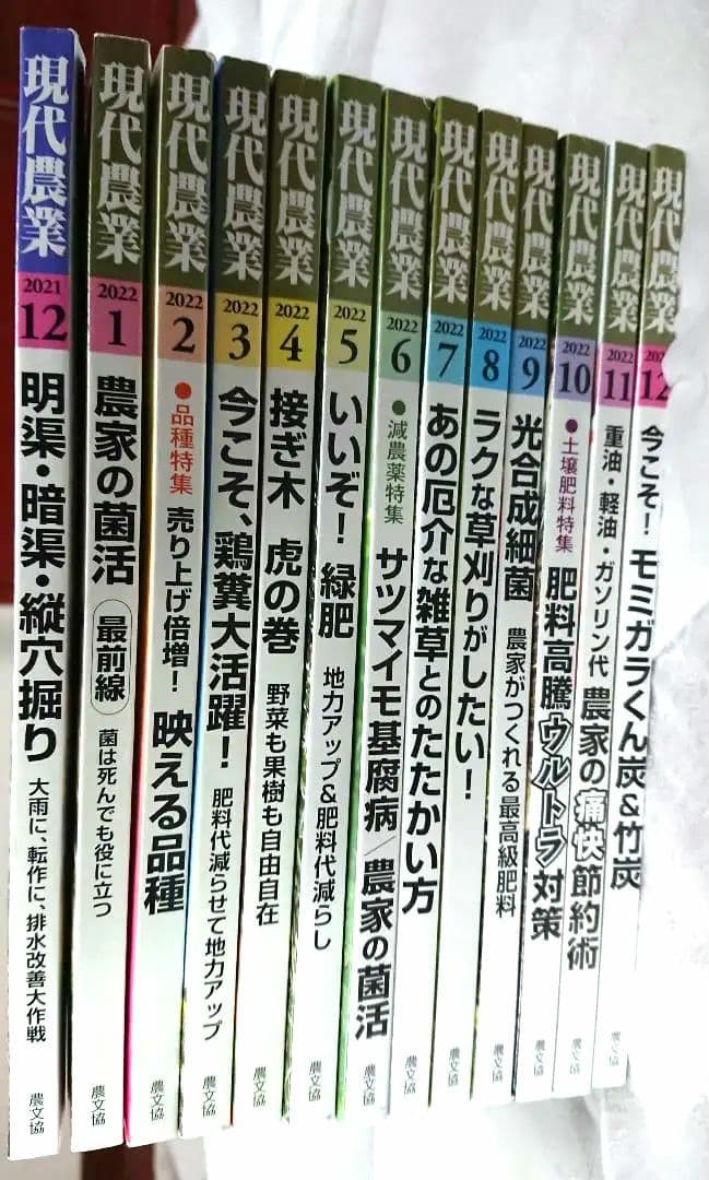 現代農業 2021年12月～2022年12月セット