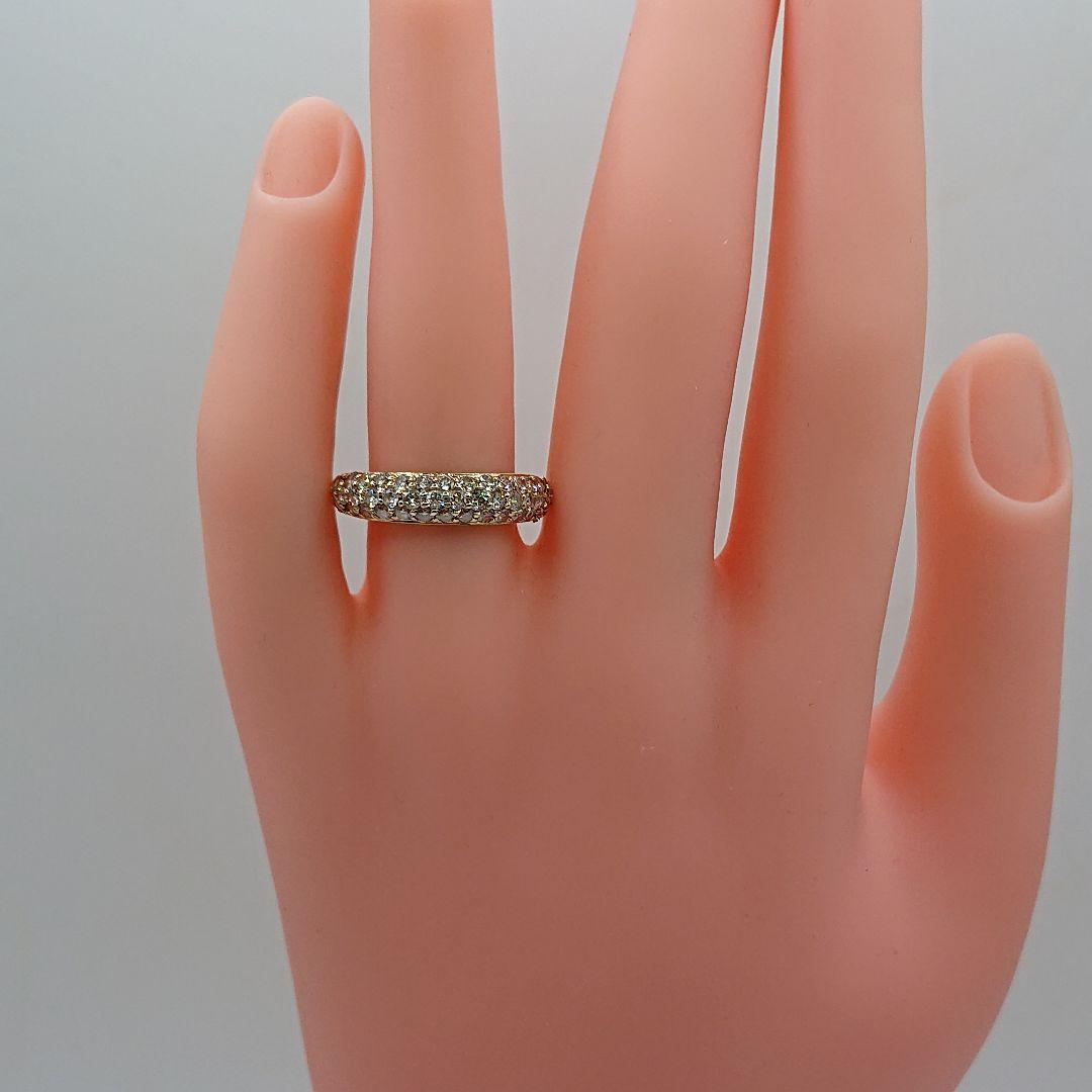 Sho様1カラット K18 パヴェリング 天然ダイヤモンドリング 18金