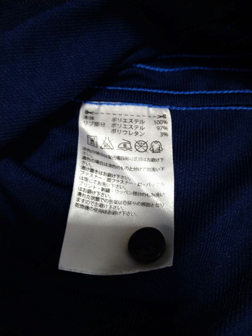 【中古美品】adidas サッカー日本代表 ポロシャツM ネイビー