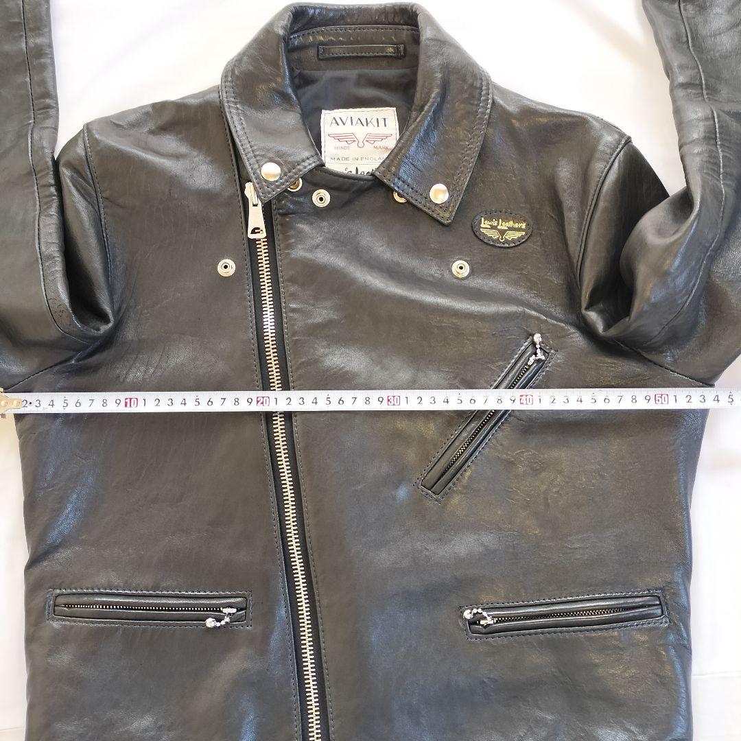 ルイスレザーサイクロン441タイトフィットシープスキンネイビー38size美品