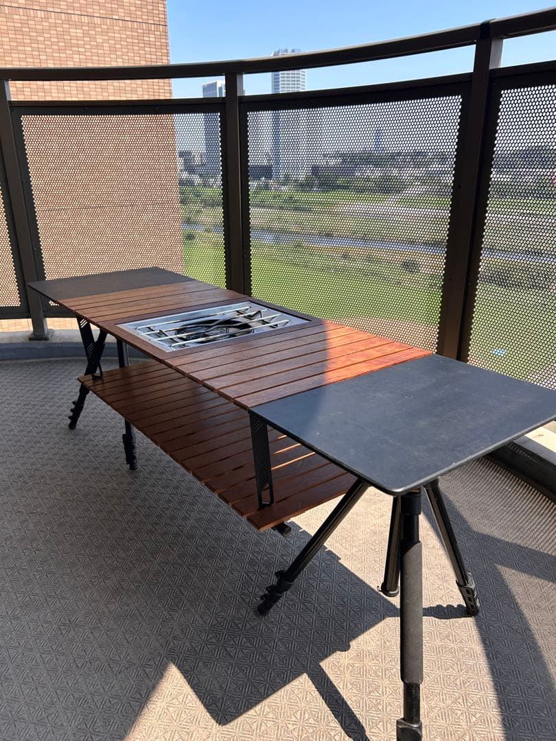 自作ミルポッドテーブル トライポッドテーブル キャンプBGO 中古