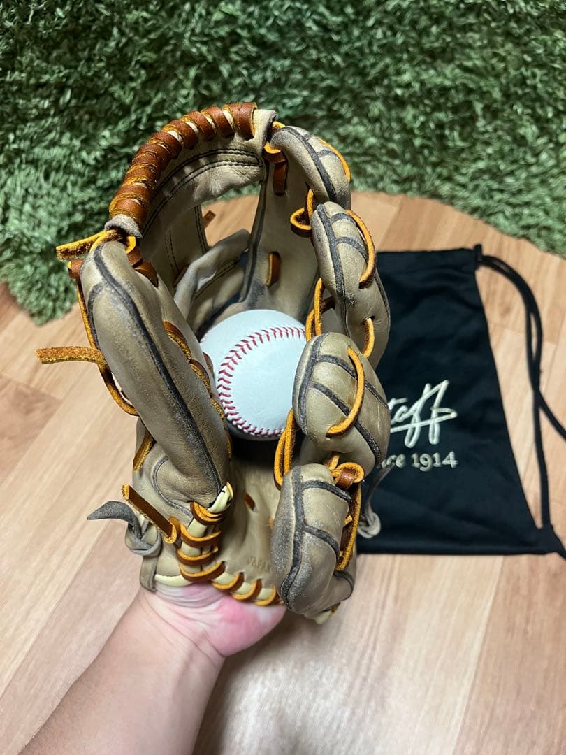 ウィルソンスタッフ 硬式内野手用87型 プレミアムキップレザー キャメル