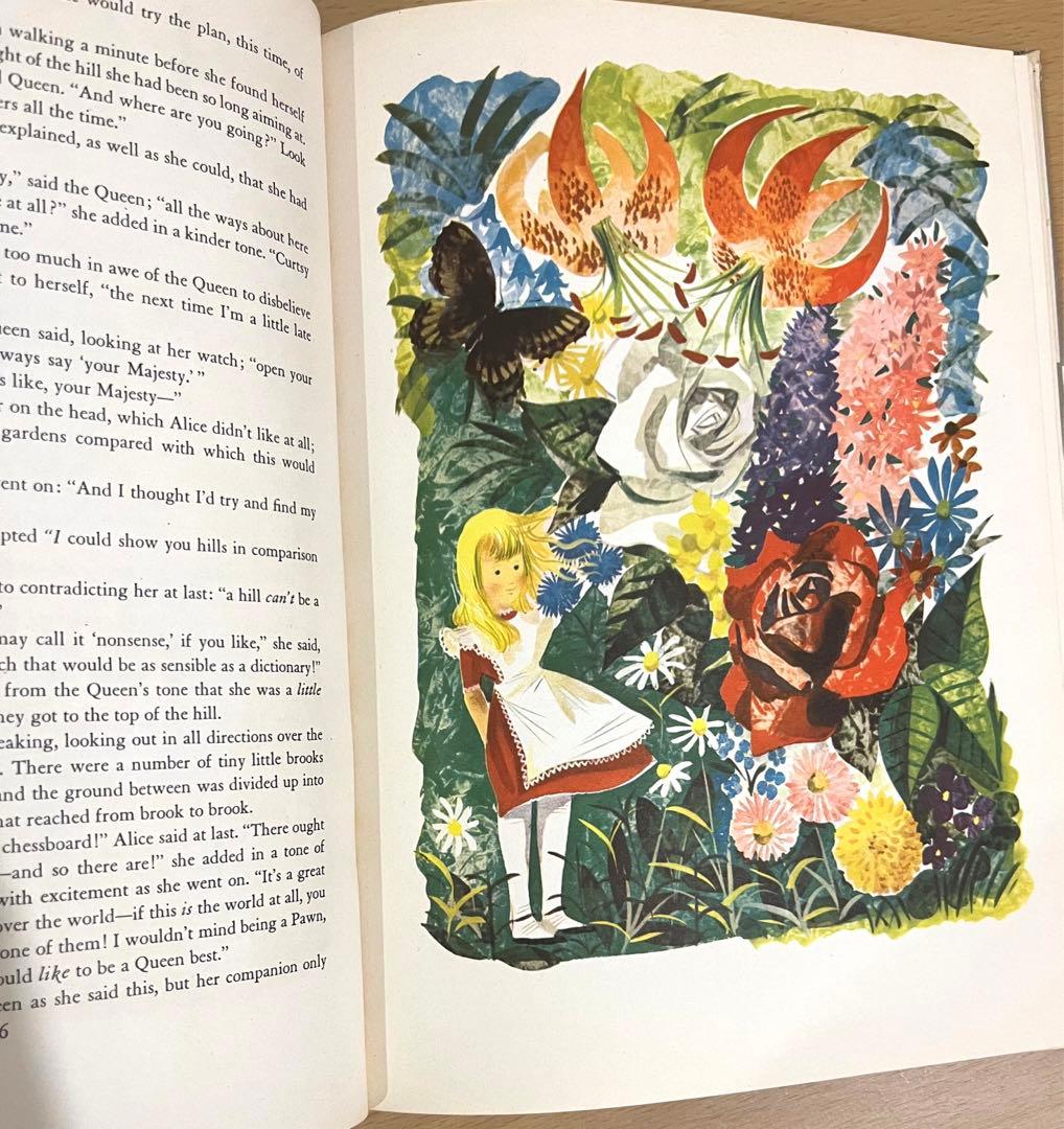 No.246 希少　古書 洋書 アンティーク 不思議の国のアリス・鏡の国のアリス