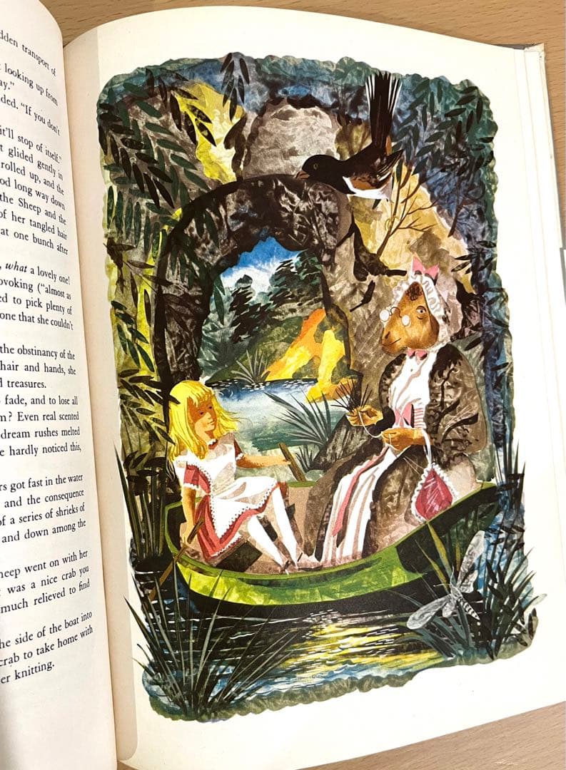 No.246 希少　古書 洋書 アンティーク 不思議の国のアリス・鏡の国のアリス