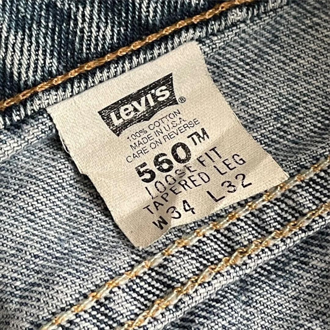 H100　様★90sアメリカ製Levi's 560ワイドデニムW34L32