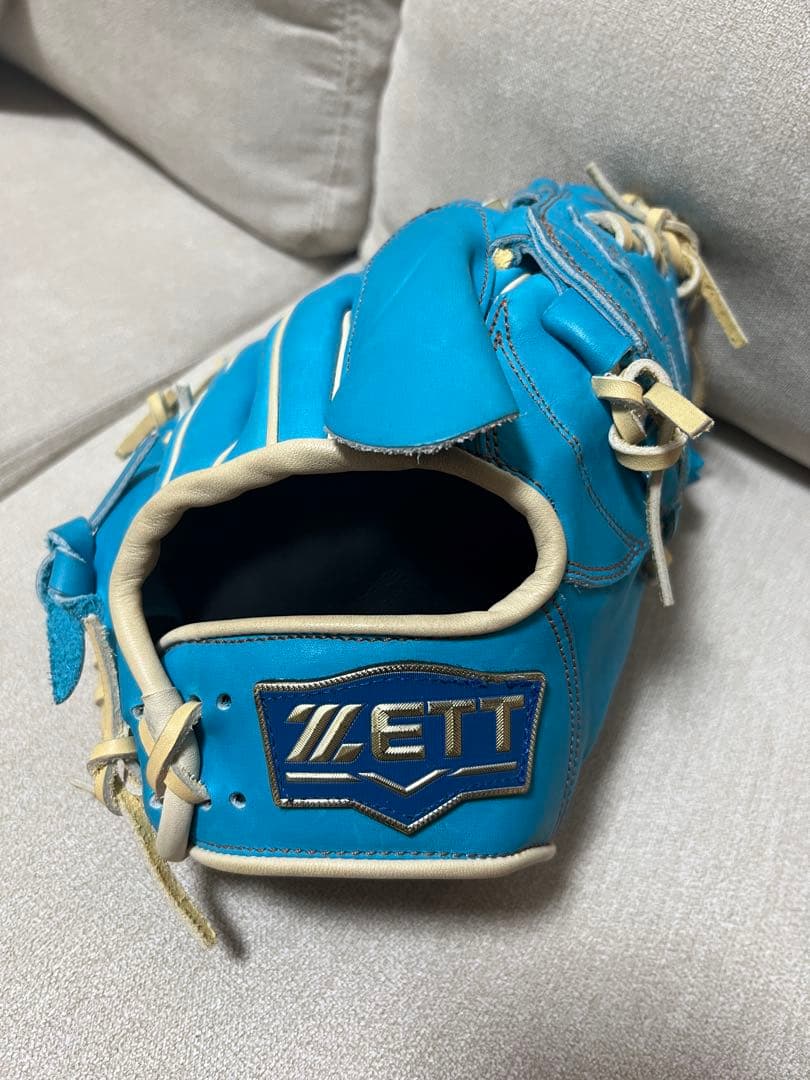 ZETT 青 硬式グローブ レースアップ