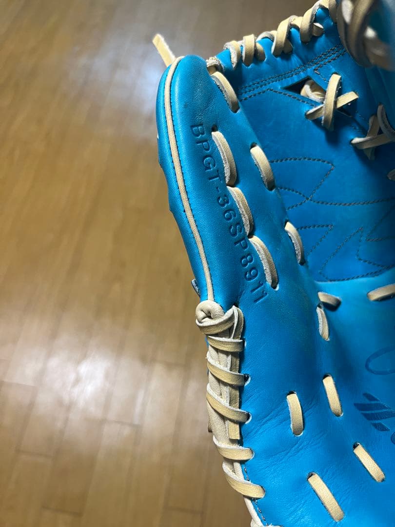 ZETT 青 硬式グローブ レースアップ