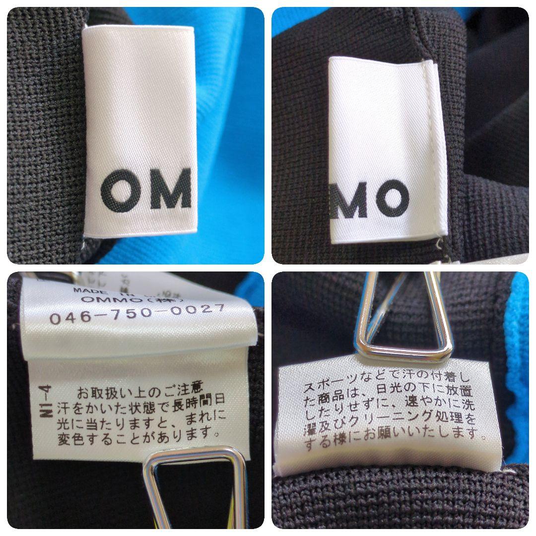 OMMO TENT LINE KNIT OP ロングワンピース バイカラー 黒
