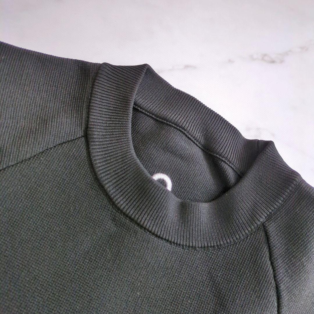 OMMO TENT LINE KNIT OP ロングワンピース バイカラー 黒