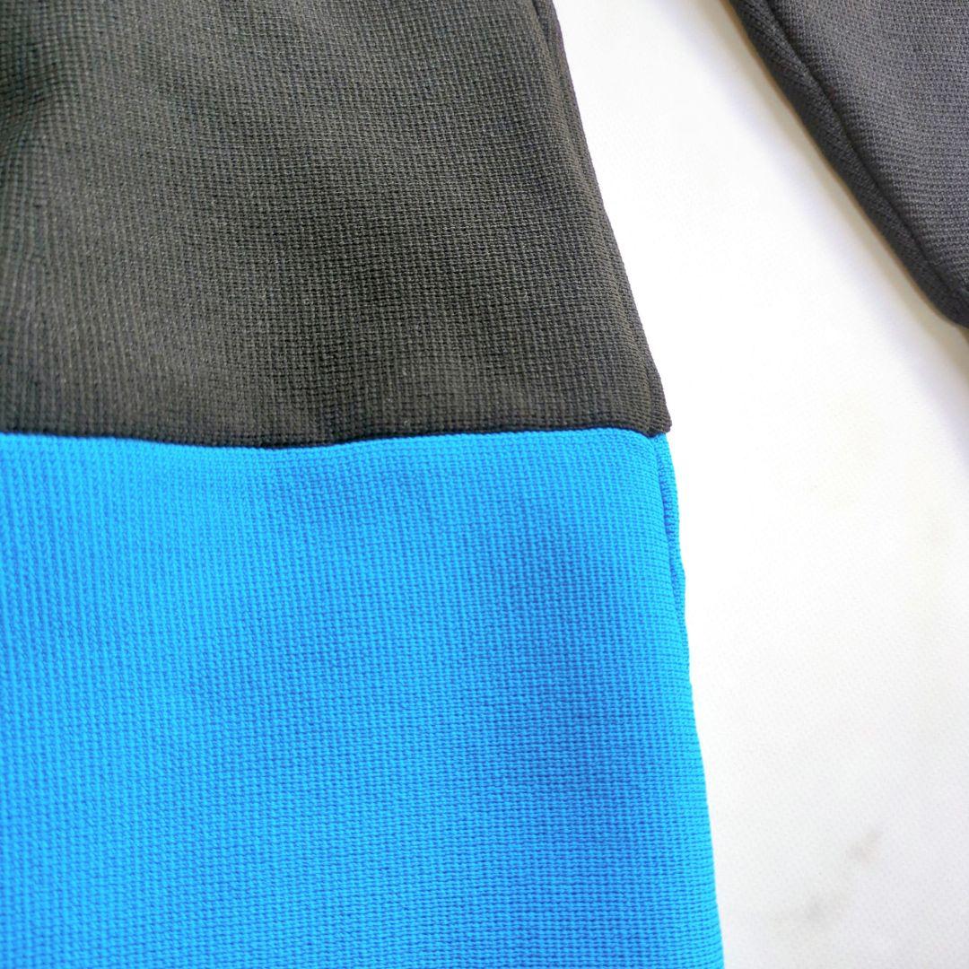 OMMO TENT LINE KNIT OP ロングワンピース バイカラー 黒