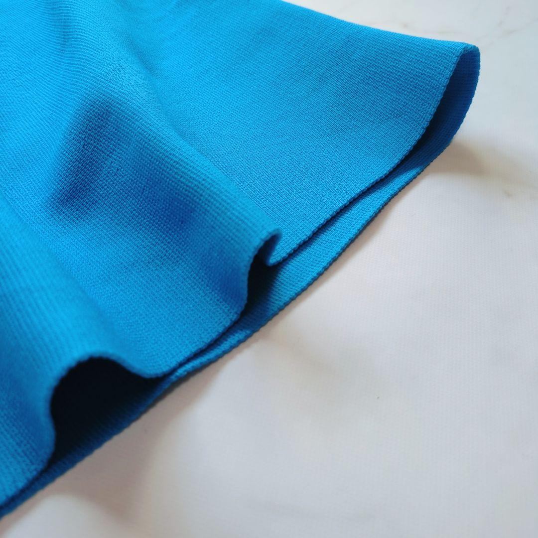 OMMO TENT LINE KNIT OP ロングワンピース バイカラー 黒