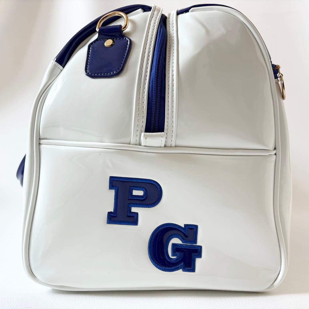 【超激レア】パーリーゲイツ　エナメル　ボストンバッグ　2way ブルー　ホワイト