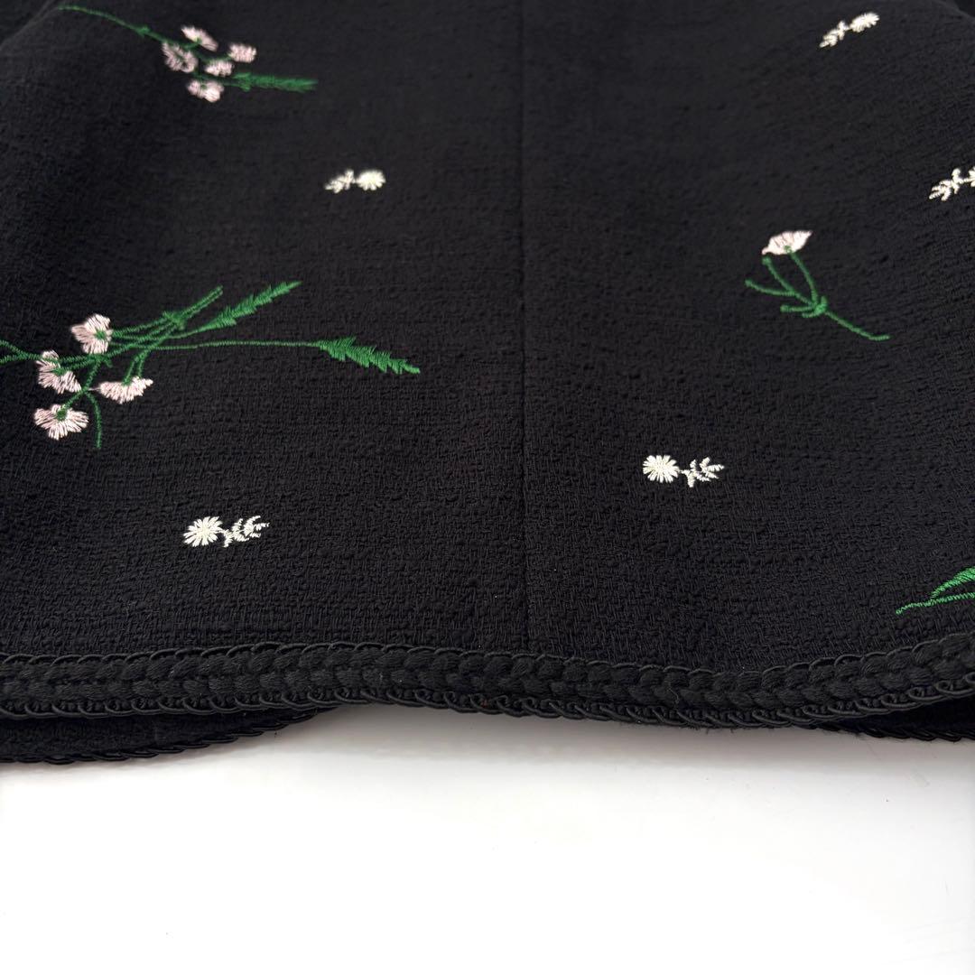 【美品】ZARA エンブロイダリーテクスチャージャケット　刺繍　セットアップ