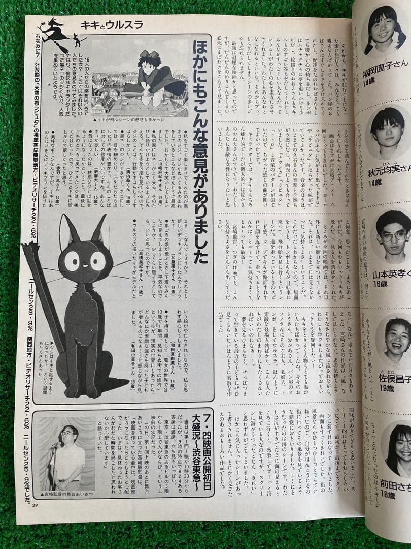 【激レア】アニメージュ　1989年9月 付録なし　魔女の宅急便　宮崎駿　ジブリ