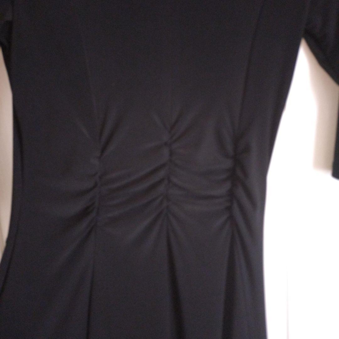 社交ダンスドレス（黒）　七分袖