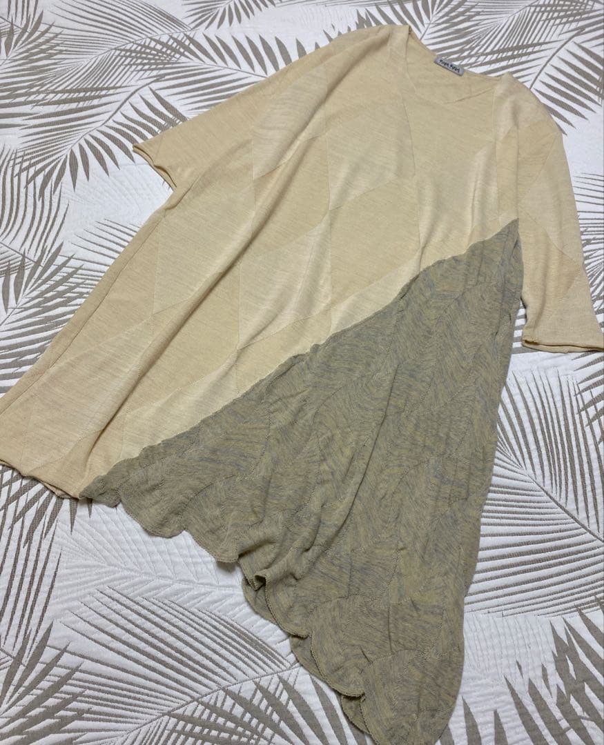 FUGA FUGA　コットンニットワンピース　未使用近　佐藤繊維