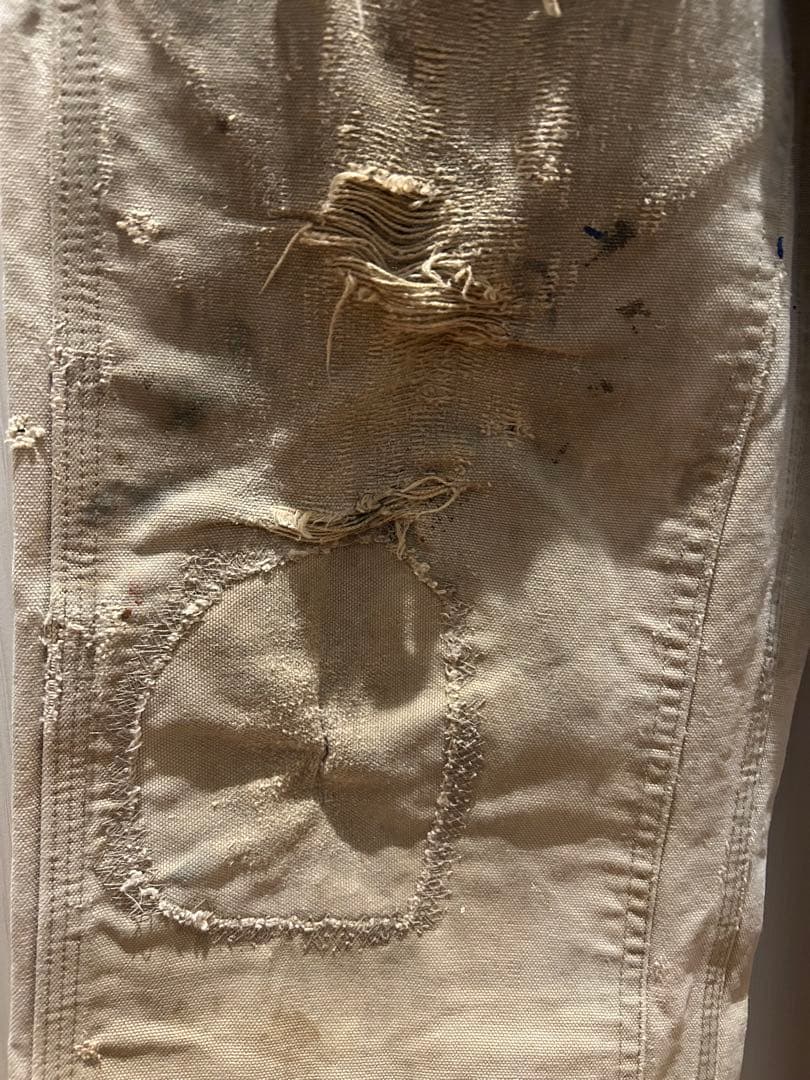 スペシャルCarhartt ダブルニー　ベージュ リペア