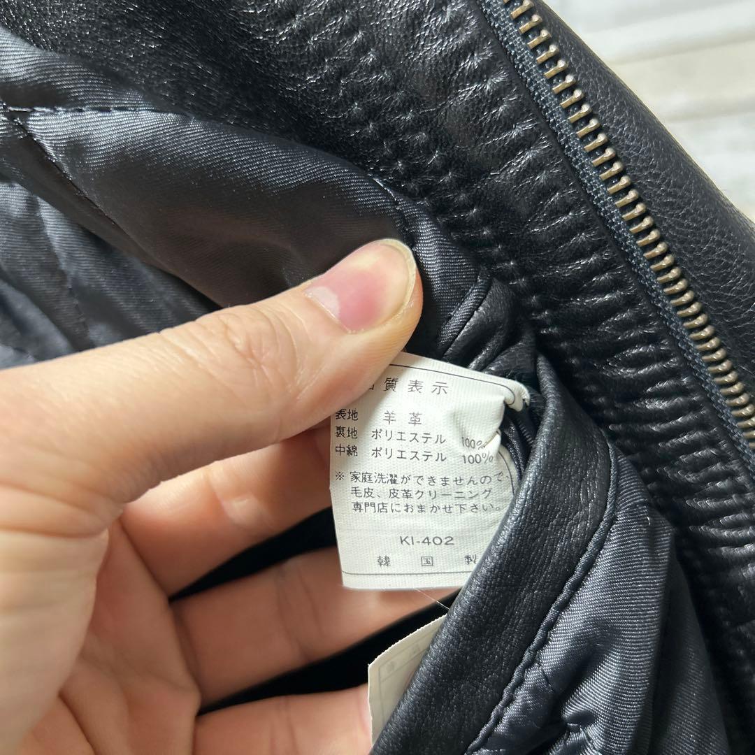 90s DURANTE デュランテ　レザージャケット ボンバー　羊革