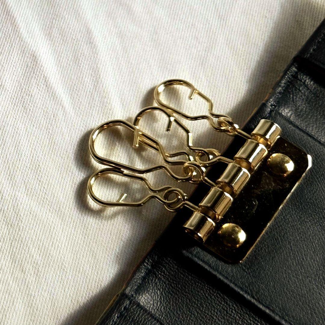 【新品未使用】ポールスミス ４連キーケース マルチスワール 黒 シボ 牛革