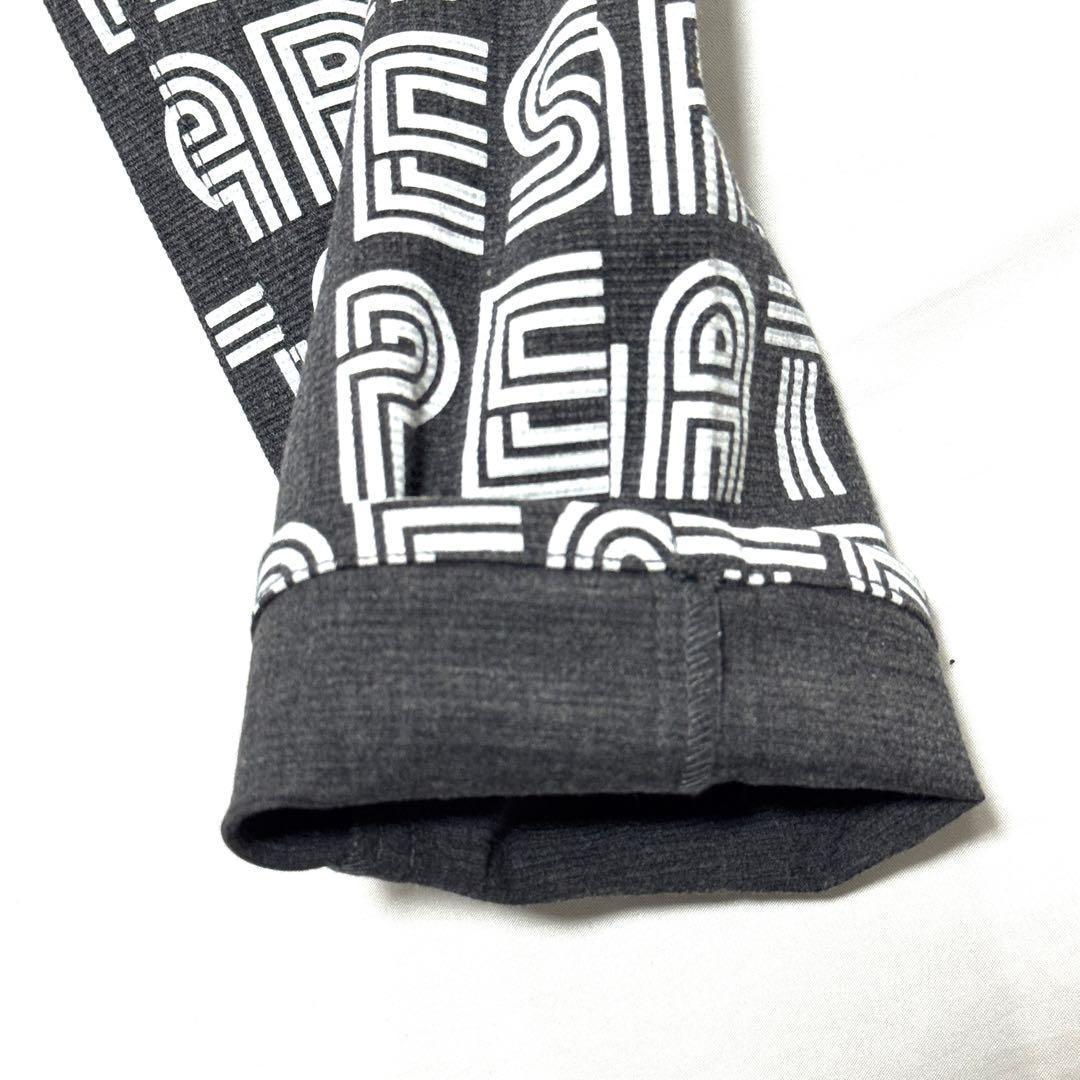 新品タグ付 パーリーゲイツ 総柄 ストレッチパンツ 黒 コットン混 0