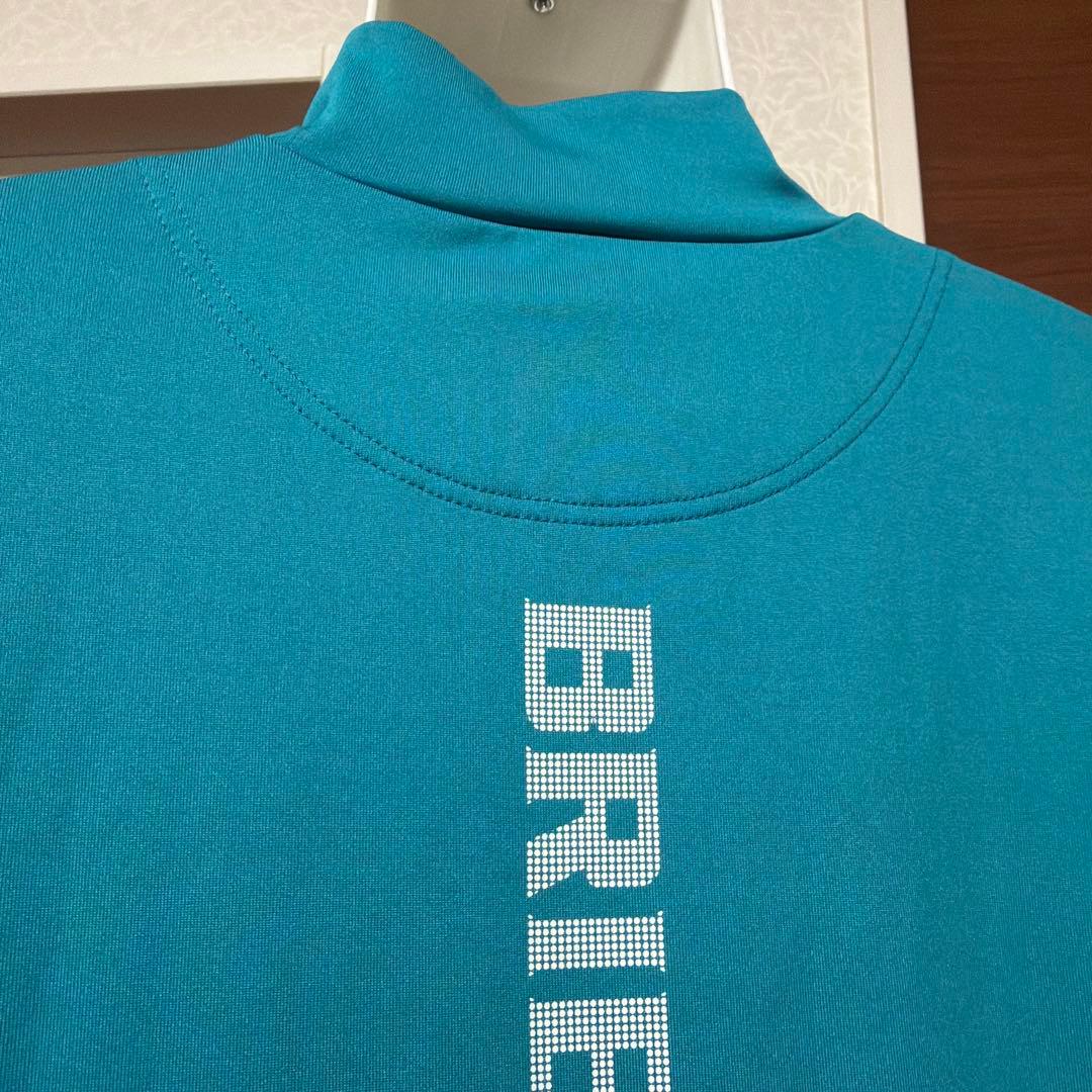 BRIEFING モックネック 長袖インナー ターコイズ　L
