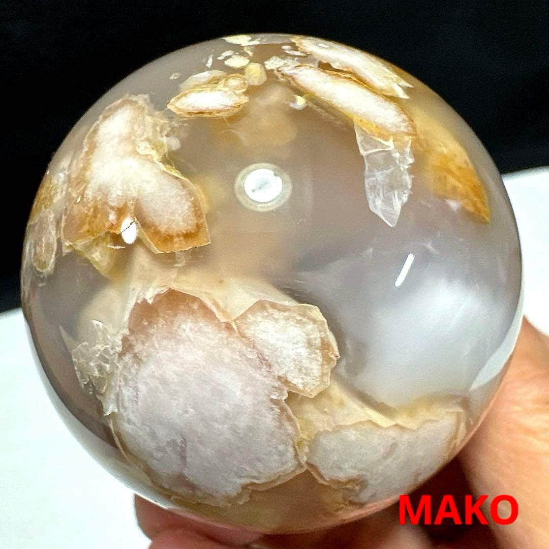 M1936☆桜瑪瑙丸玉60mm☆天然石　原石☆N40401-F