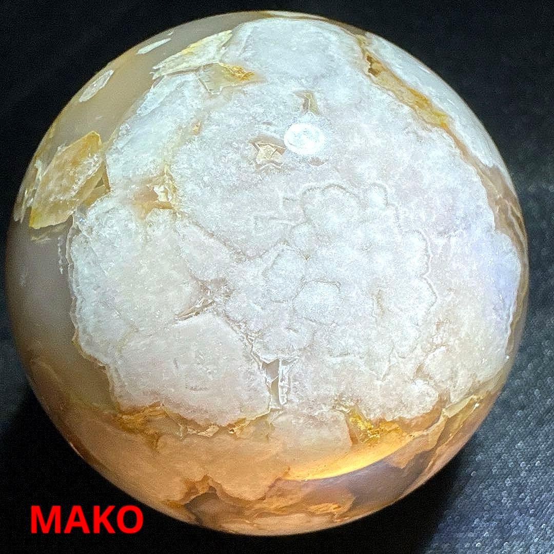 M1936☆桜瑪瑙丸玉60mm☆天然石　原石☆N40401-F